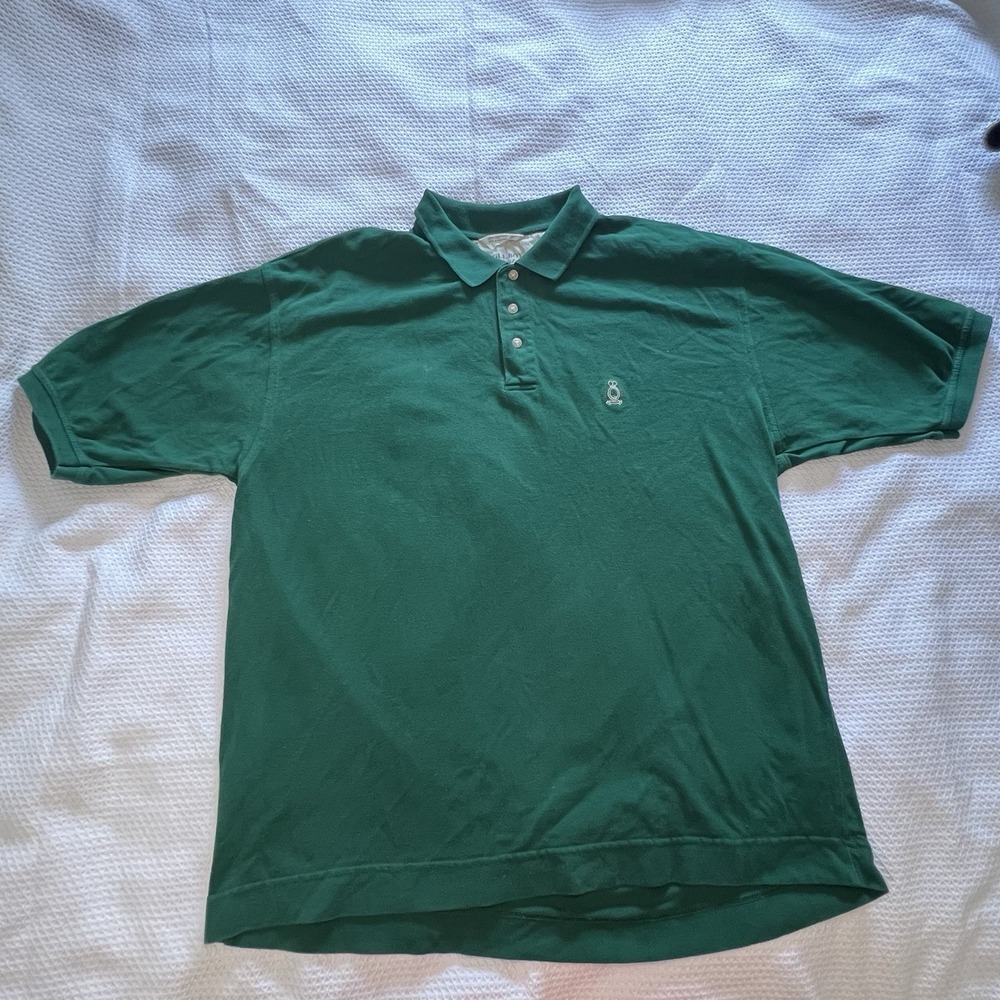 Vintage Bugle Boy Shirt Mens Size XXL Green Polo Short Sleeve Adult‎
